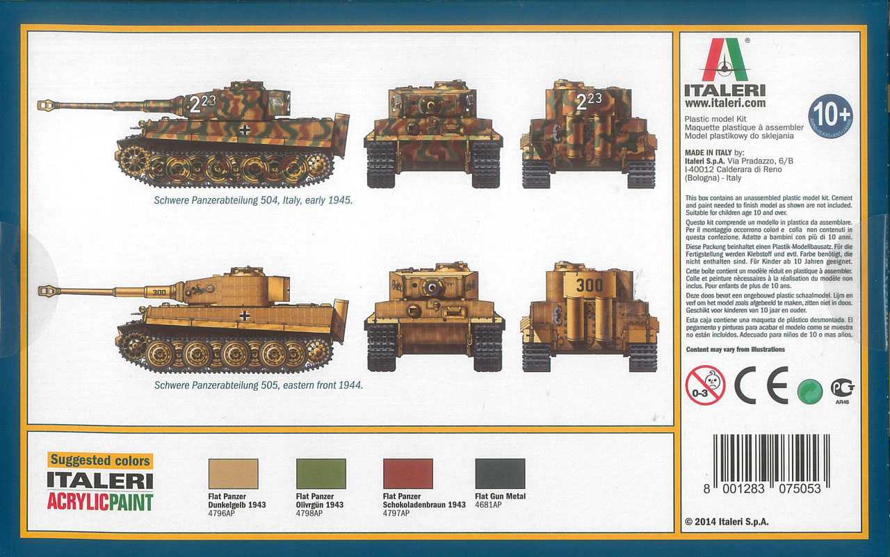 Fast Assembly tanky 7505 - Pz.Kpfw.VI TIGER I Ausf.E (1:72)