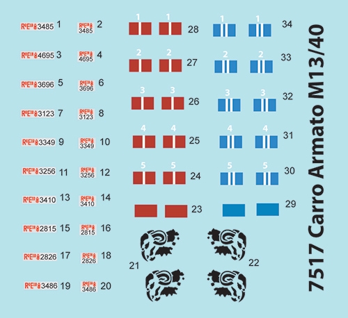 Fast Assembly tanky 7517 - Carro Armato M13/40 (1:72)