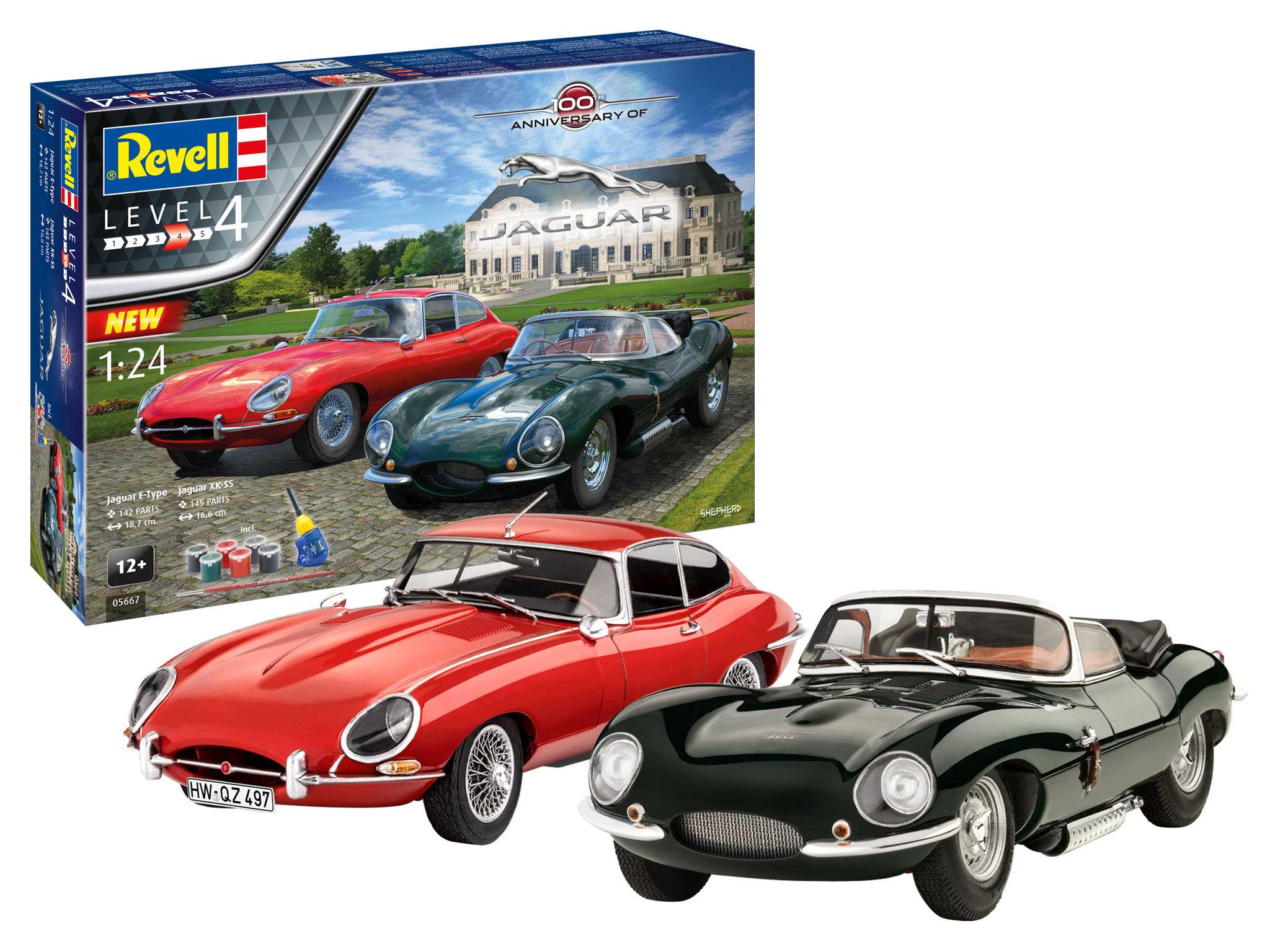 Gift-Set auta 05667 - "100 Years Jaguar" (1:24)