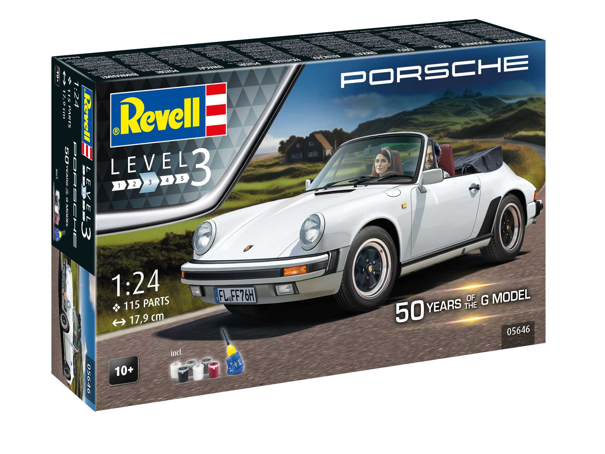 Gift-Set auto 05646 - 50 rokov Porsche 911 G-Model (1:24) 18-05646
