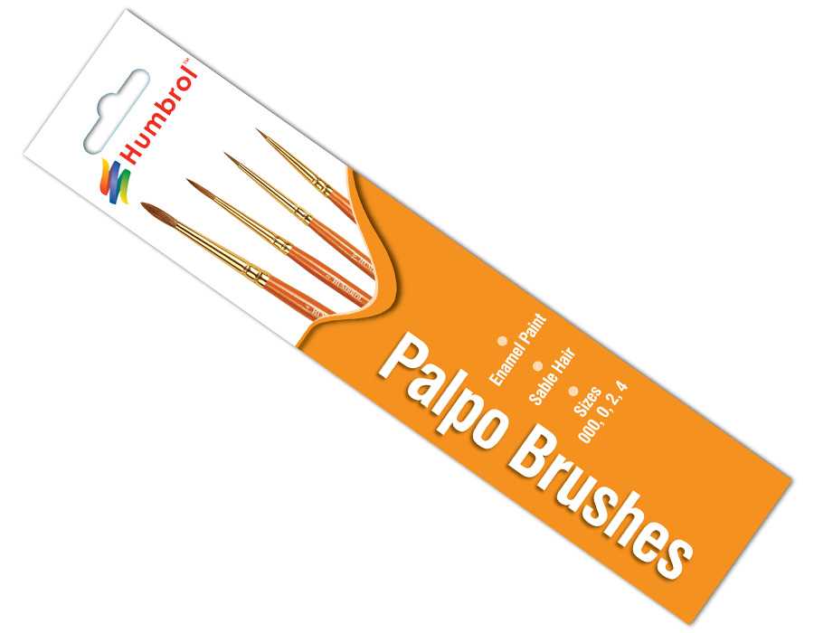 Humbrol Palpo Brush Pack AG4250 - sada štetcov (veľkost 000/0/2/4)