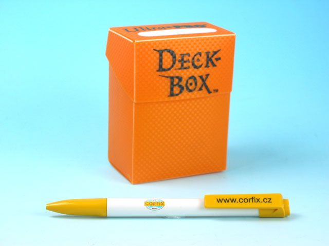 Krabička plastová - oranžová (75kariet) (DECK BOX AZTEC SUN-textured) 03-2020
