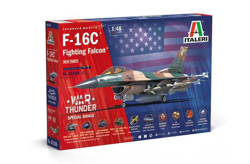 Model Kit War Thunder lietadlo 35105 - F-16C Fighting Falcon (1:48) 33-35105
