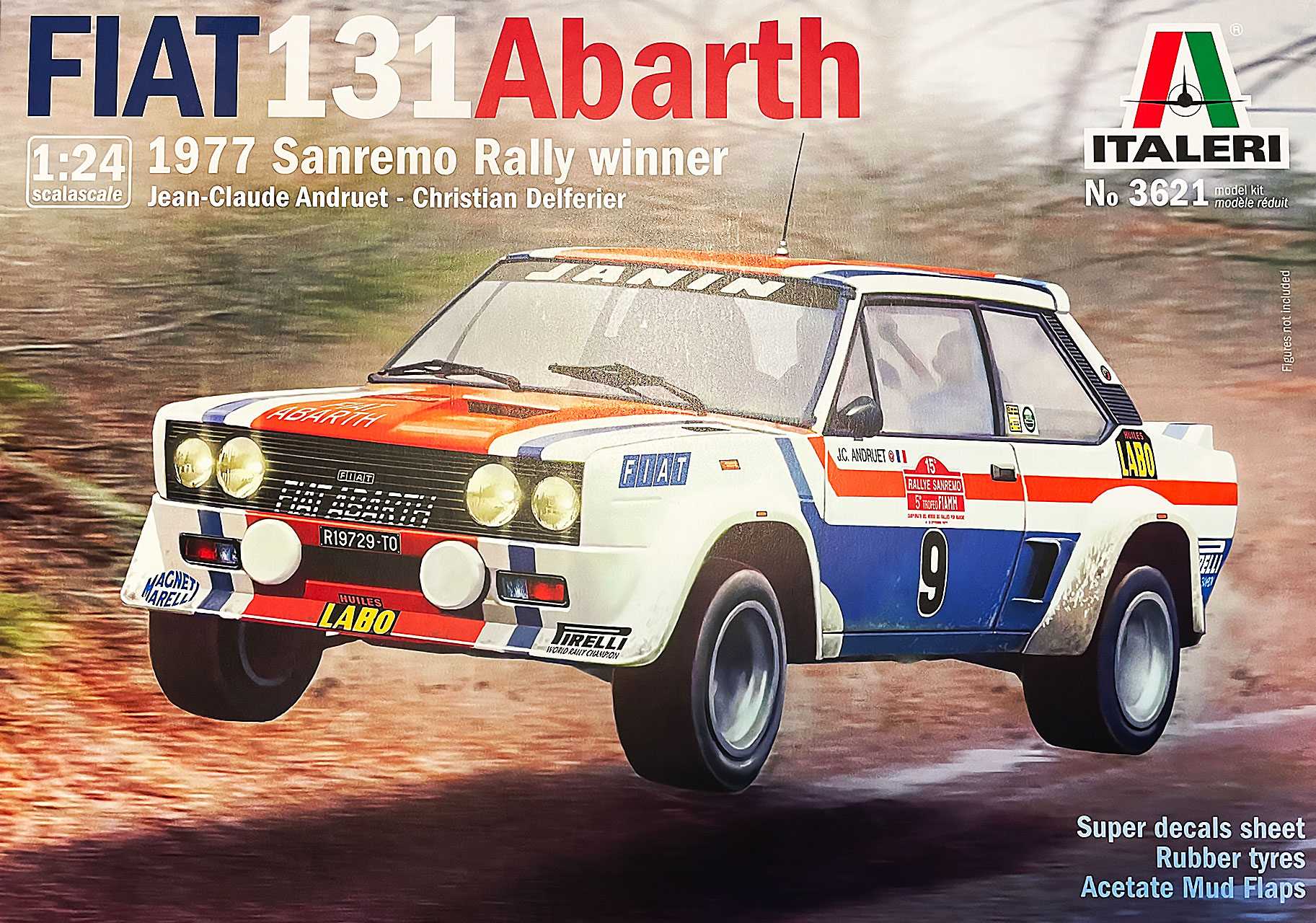 Model Kit auto 3621 - Fiat 131 Abarth 1977 San Remo Rally Winter (1:24) 33-3621