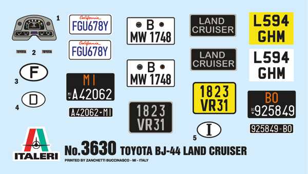 Model Kit auto 3630 - Toyota Land Cruiser BJ-44 Soft/Hard Top (1:24)