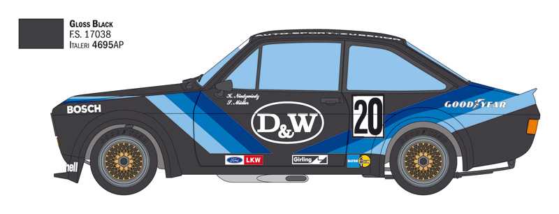 Model Kit auto 3664 - Ford Escort Zakspeed Gr. 2 (1:24)