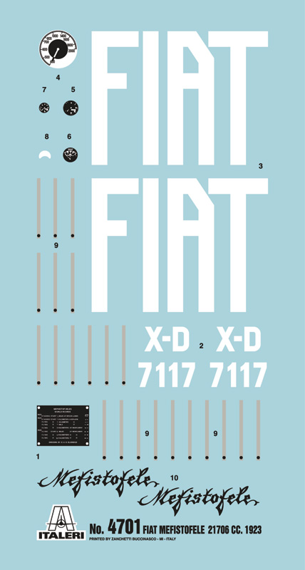 Model Kit auto 4701 - FIAT MEFISTOFELE (1:12)