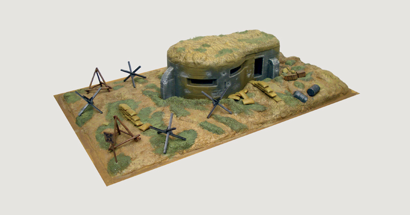 Model Kit diorama 6070 - WWII - BUNKER AND ACCESSORIES (1:72)