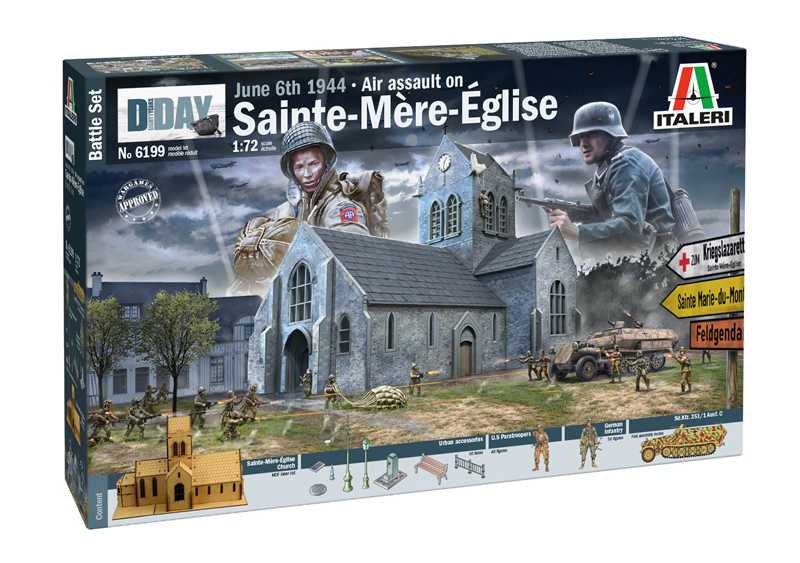 Model Kit diorama 6199 - Battle of Normandy: Saint-Mere-Église 6 June 1944 (1:72)