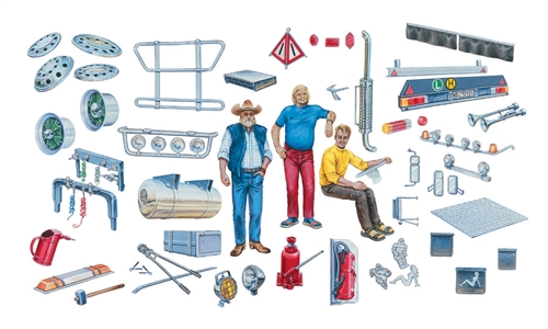Model Kit doplňky 0720 - TRUCK ACCESSORIES (1:24)