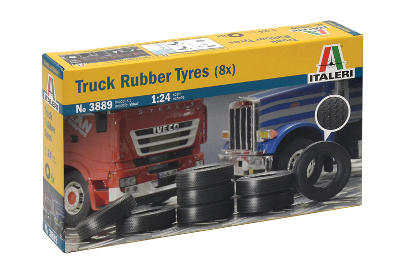 Model Kit doplňky 3889 - TRUCK RUBBER TYRES (8x) (1:24)