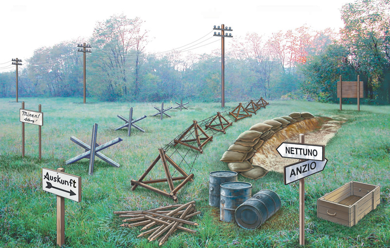 Model Kit doplňky 6049 - WWII - BATTLEFIELD ACCESSORIES (1:72)