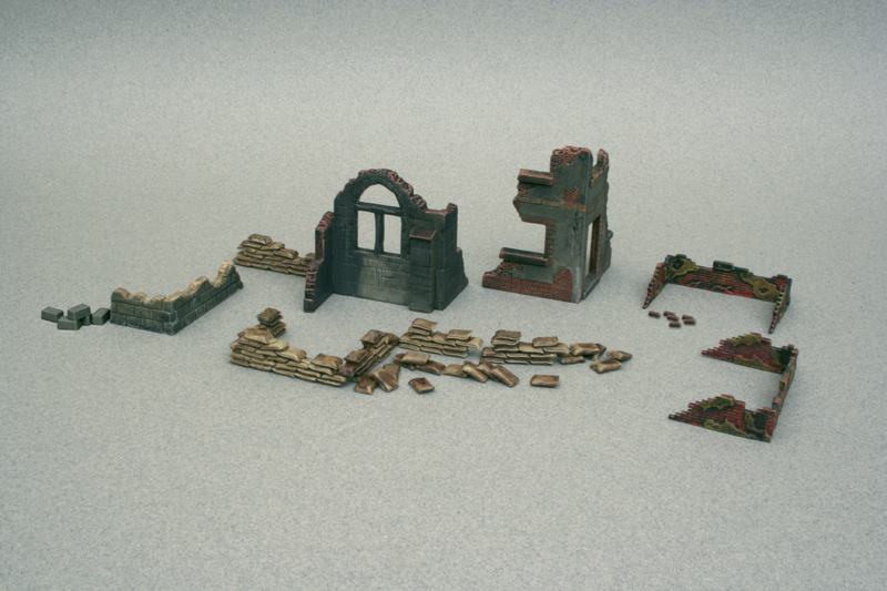 1:72 Doplnky WARGAMES - steny a ruiny (WWII)