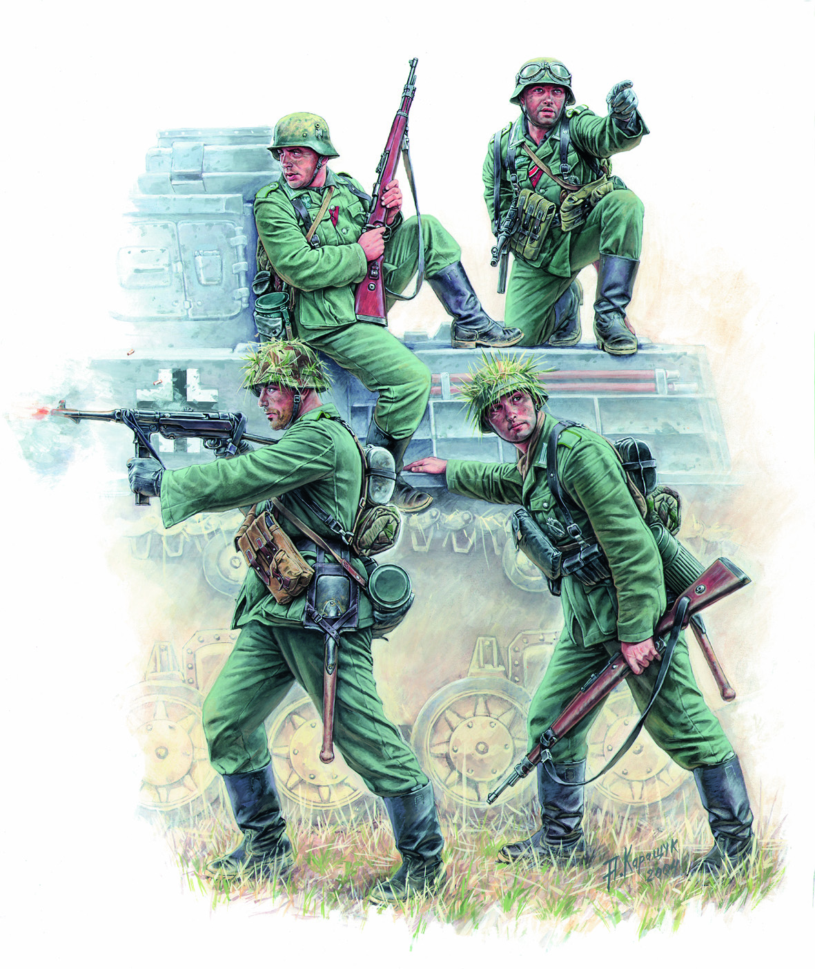 Model Kit figurky 3582 - German Panzergrenadiers (1:35)