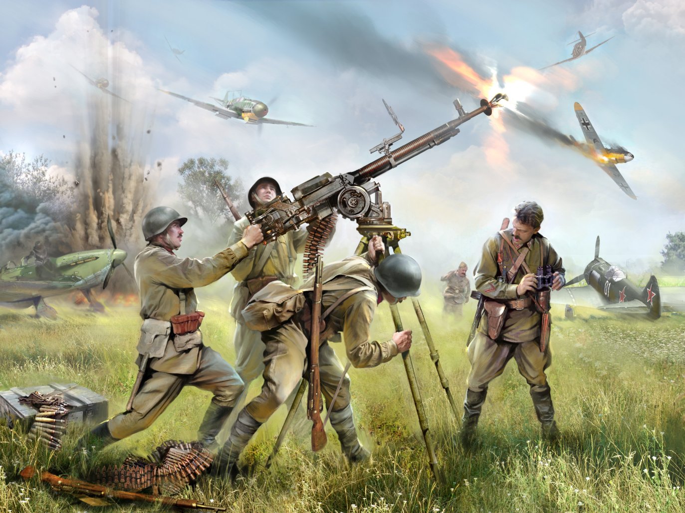 Model Kit figurky 3609 - Soviet DSHK with Crew WWII (1:35)