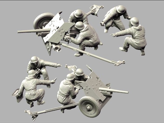 Model Kit figurky 3610 - PAK-36 with Crew (1:35)