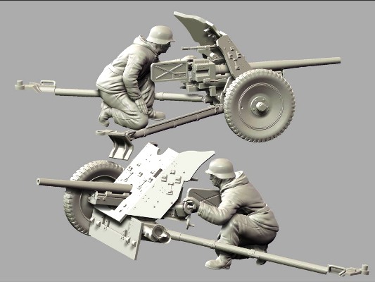 Model Kit figurky 3610 - PAK-36 with Crew (1:35)