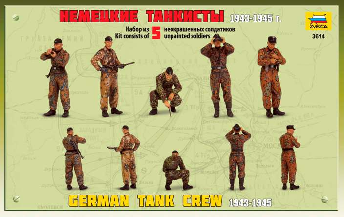 Model Kit figurky 3614 - German Tank Crew (1943-1945) (1:35)