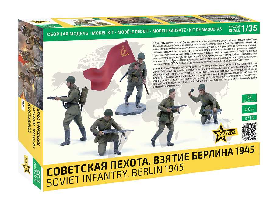 Model Kit figurky 3718 - Soviet Infantry Berlin 1945 (1:35)