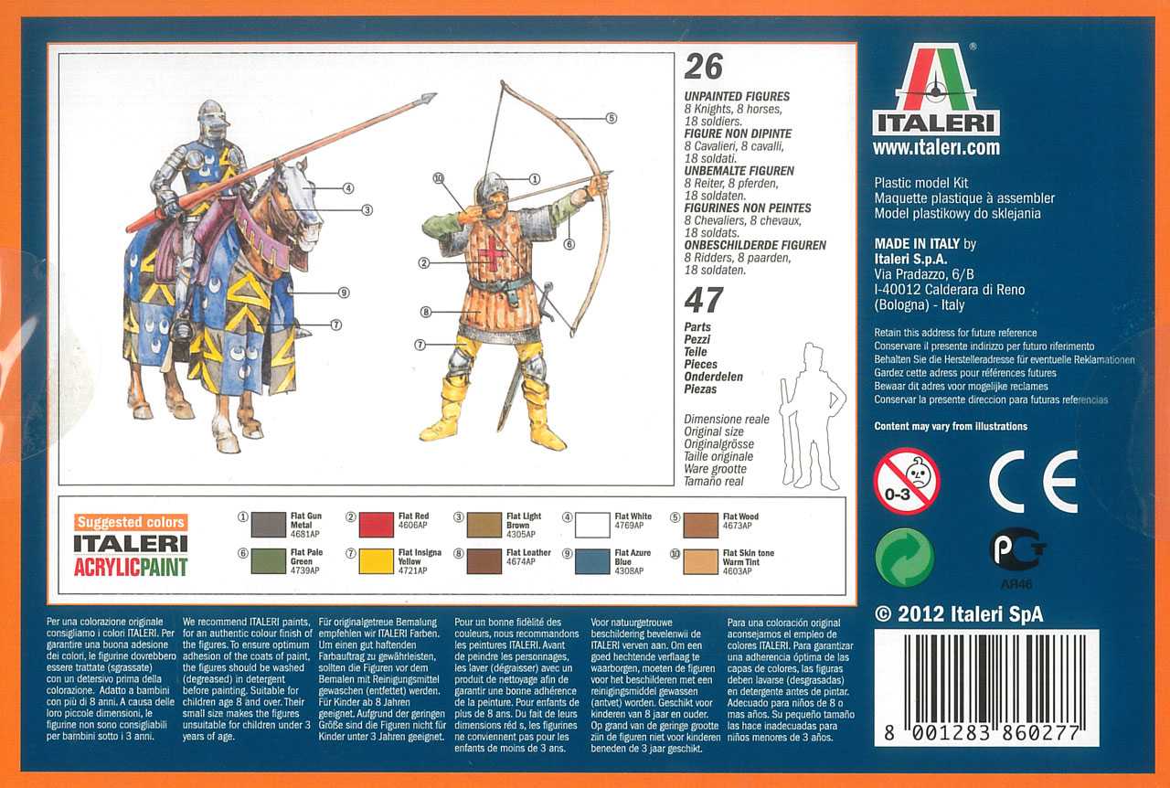 Model Kit figurky 6027 - ENGLISH KNIGHTS AND ARCHERS (100 YEARS WAR) (1:72)