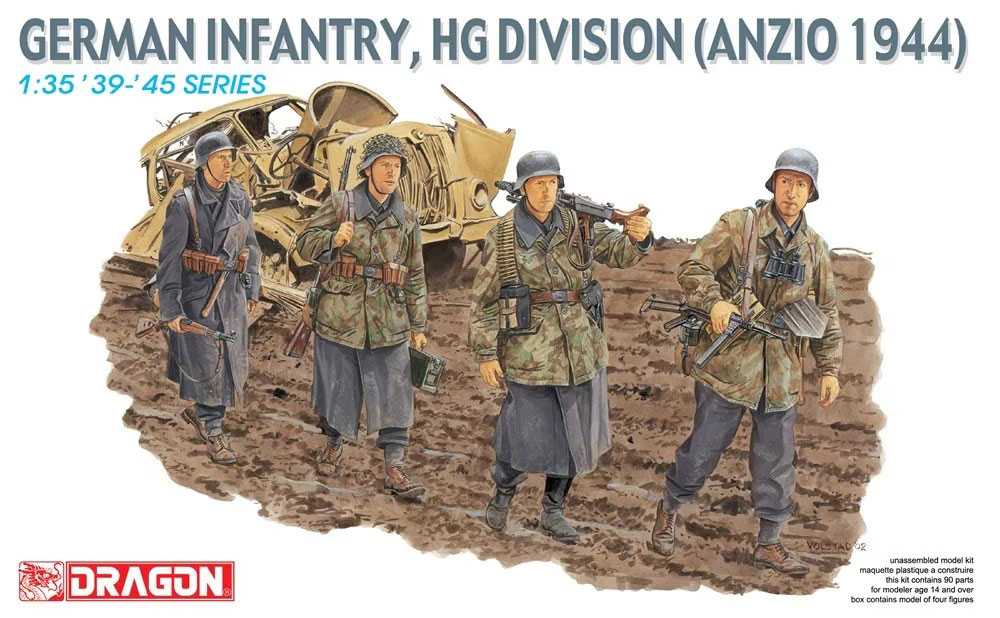 Model Kit figurky 6158 - GERMAN INFANTRY HG DIV ANZIO 1944 (1:35)
