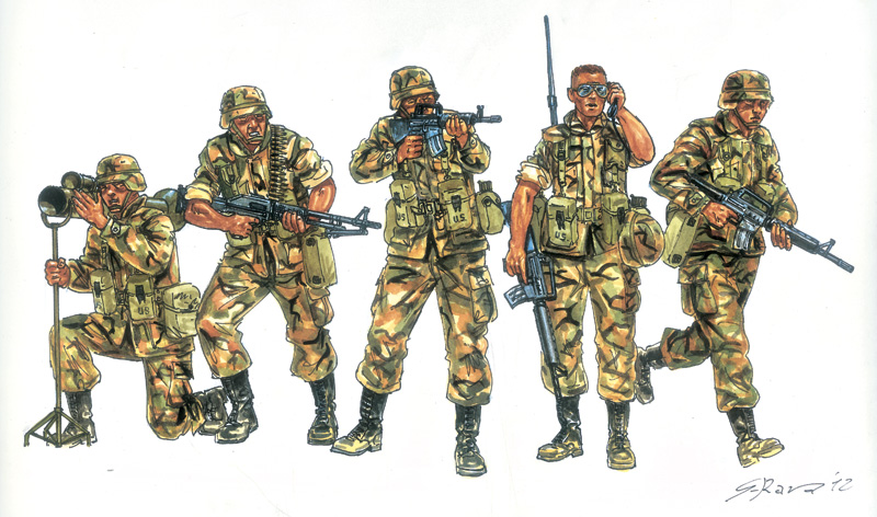 Model Kit figurky 6168 - U.S. Infantry (1980s) (1:72)