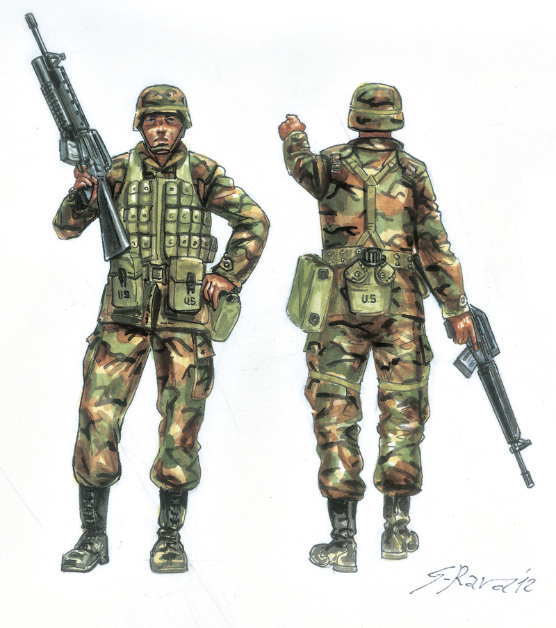Model Kit figurky 6168 - U.S. Infantry (1980s) (1:72)
