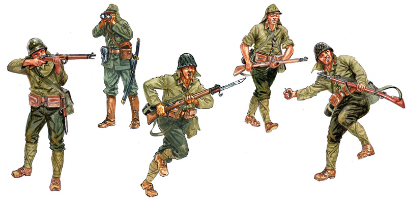 Model Kit figurky 6170 - WWII - JAPANASE INFANTRY (1:72)