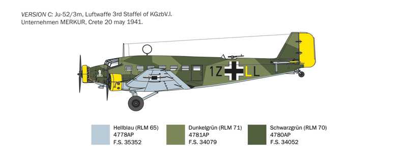 Model Kit letadlo 0102 - Ju-52/3m (1:72)