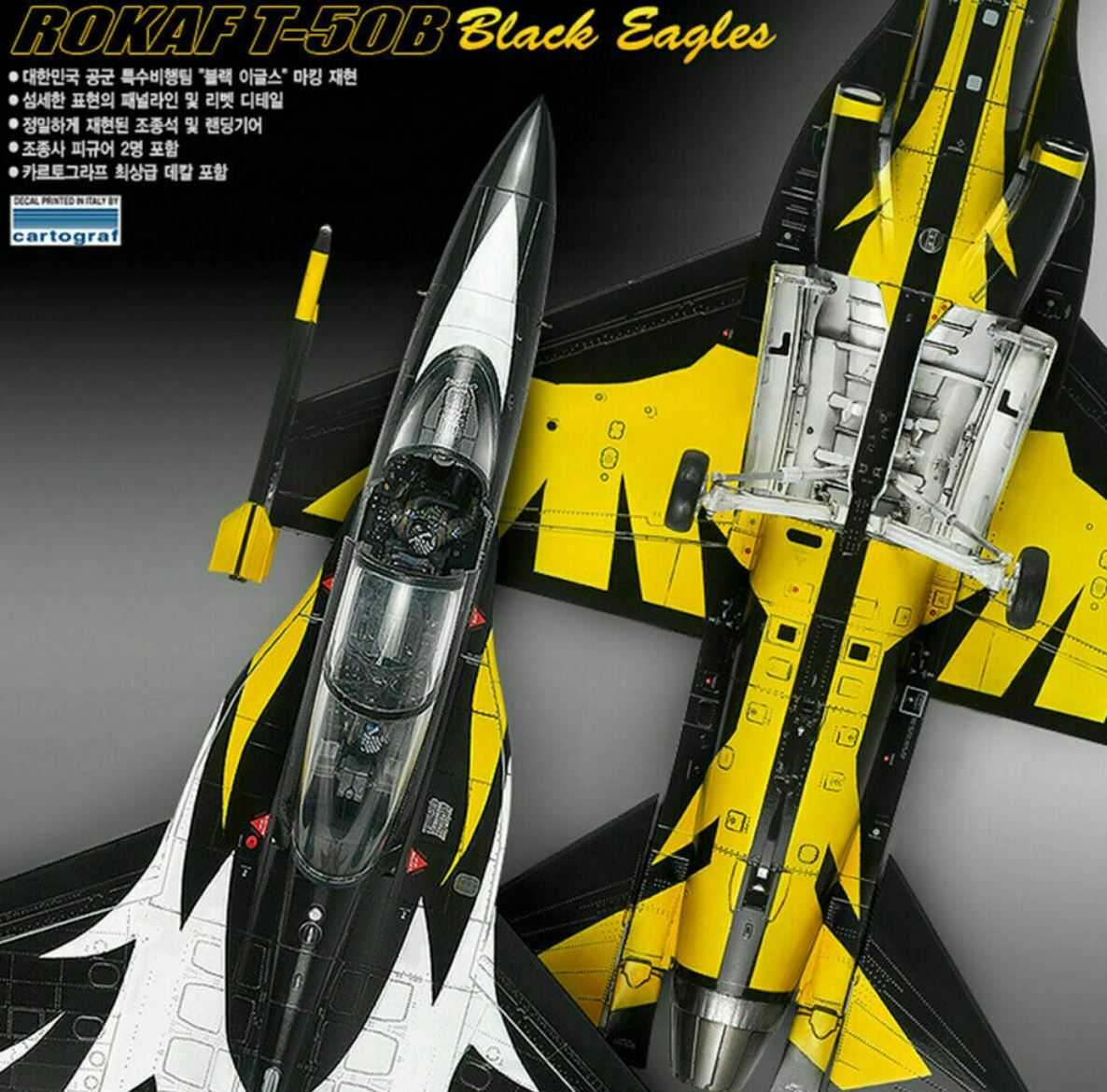 Model Kit letadlo 12242 - ROKAF T-50B "BLACK EAGLES" (1:48)