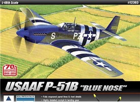 Model Kit letadlo 12303 - USAF P-51 B "70th NORMANDY INVASION (1:48)