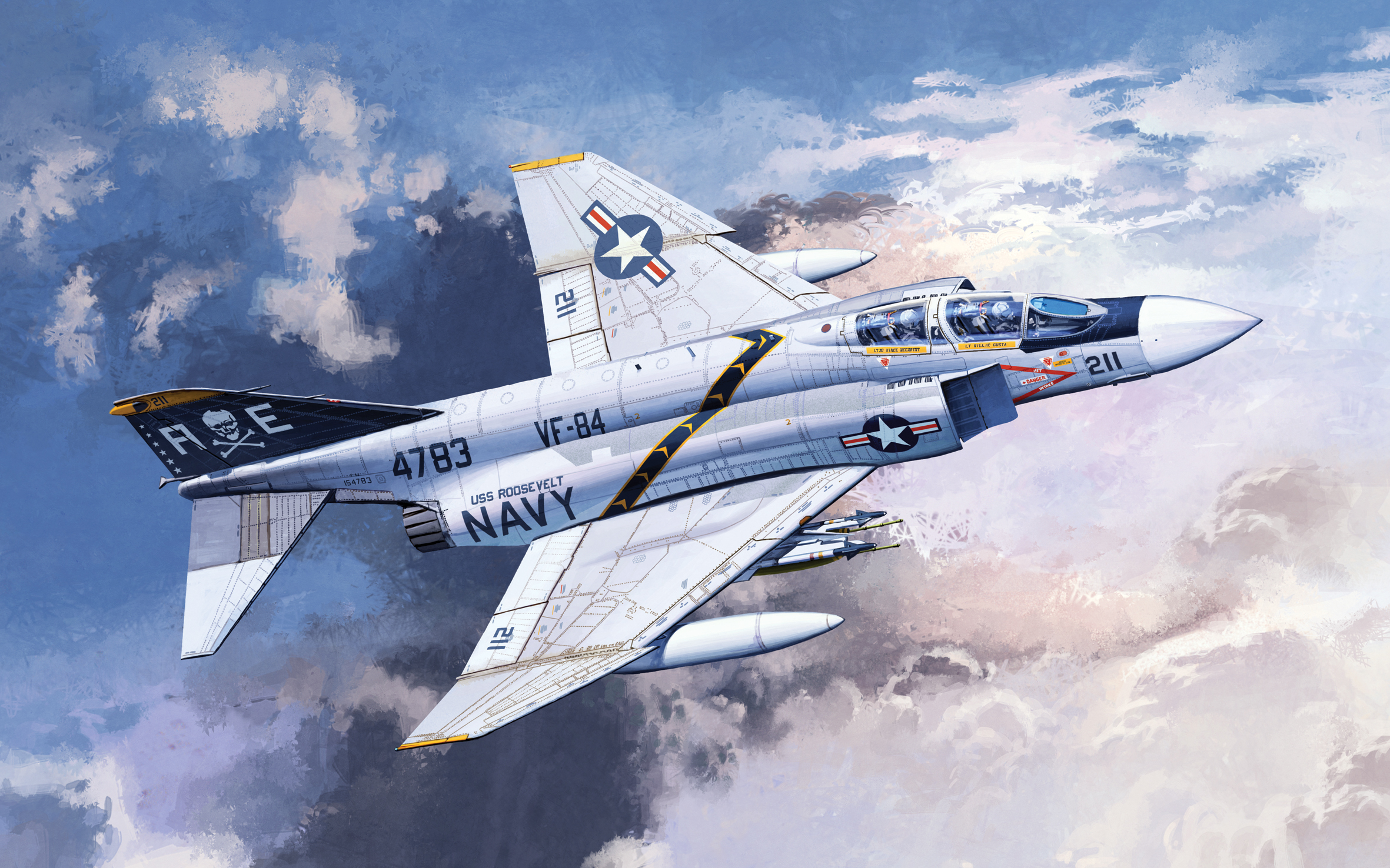 Model Kit letadlo 12305 - F-4J "VF-84 JOLLY ROGERS" (1:48)