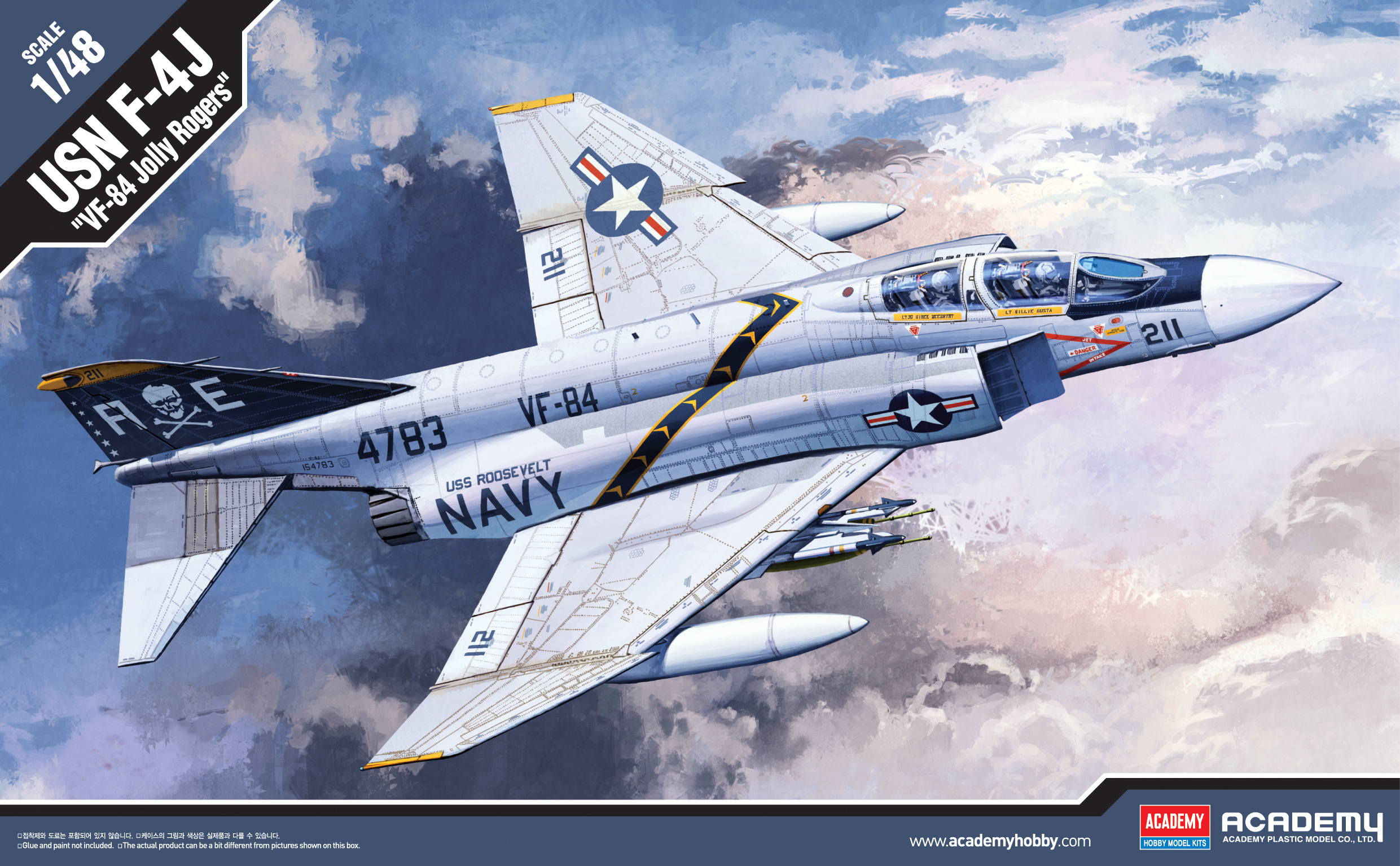 Model Kit letadlo 12305 - F-4J "VF-84 JOLLY ROGERS" (1:48)