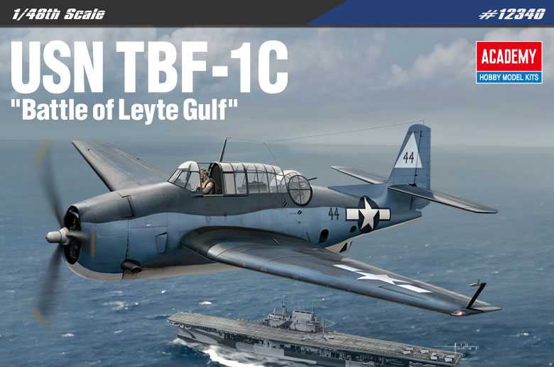 Model Kit lietadlo 12340 - USN TBF-1C "Battle of Leyte Gulf" (1:48) 36-12340