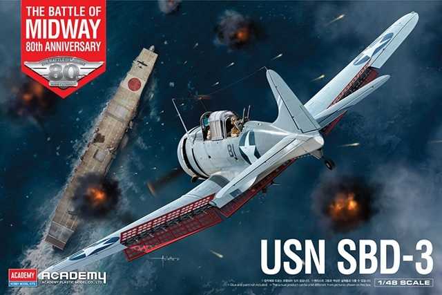 Model Kit lietadlo 12345 - USN SBD-3 Battle of Midway (1:48) 36-12345