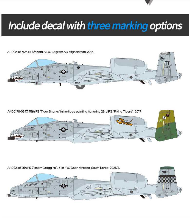 Model Kit letadlo 12348 - USAF A-10C "75th FS Flying Tigers" (1:48)
