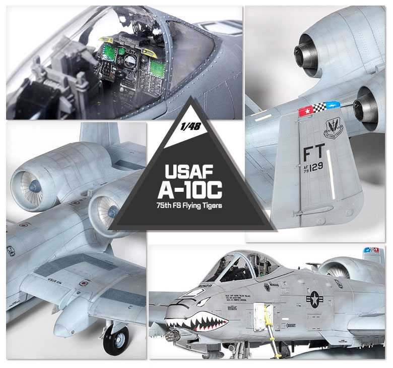 Model Kit letadlo 12348 - USAF A-10C "75th FS Flying Tigers" (1:48)