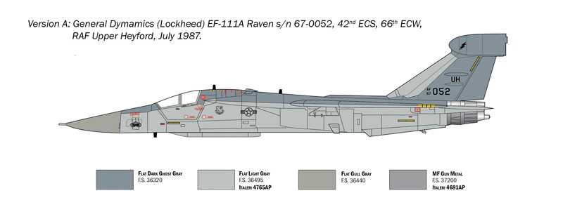 Model Kit letadlo 1235 - EF-111 A Raven (1:72)