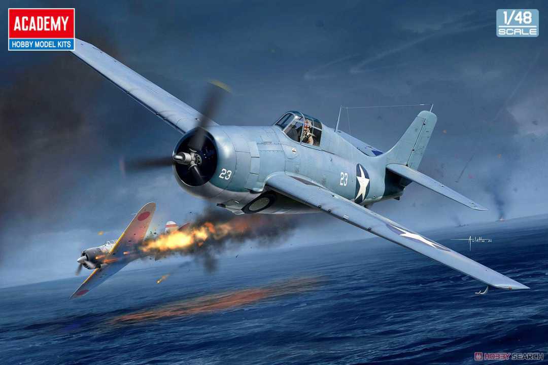 Model Kit lietadlo 12355 - USN F4F-4 Wildcat "Battle of Midway" (1:48) 36-12355