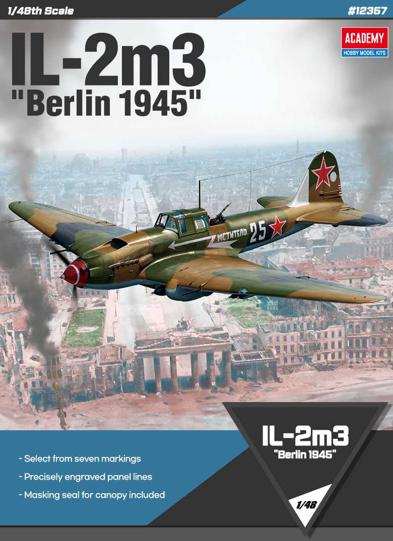 Model Kit letadlo 12357 - IL-2m3 "Berlin 1945" (1:48)