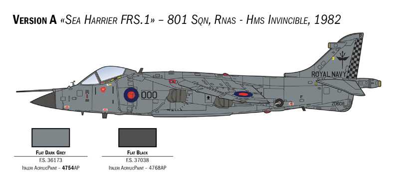 Model Kit letadlo 1236 - SEA HARRIER FRS.1 (1:72)