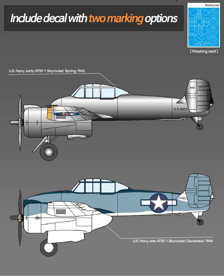 Model Kit letadlo 12363 - USN XF5F-1 Skyrocket (1:48)