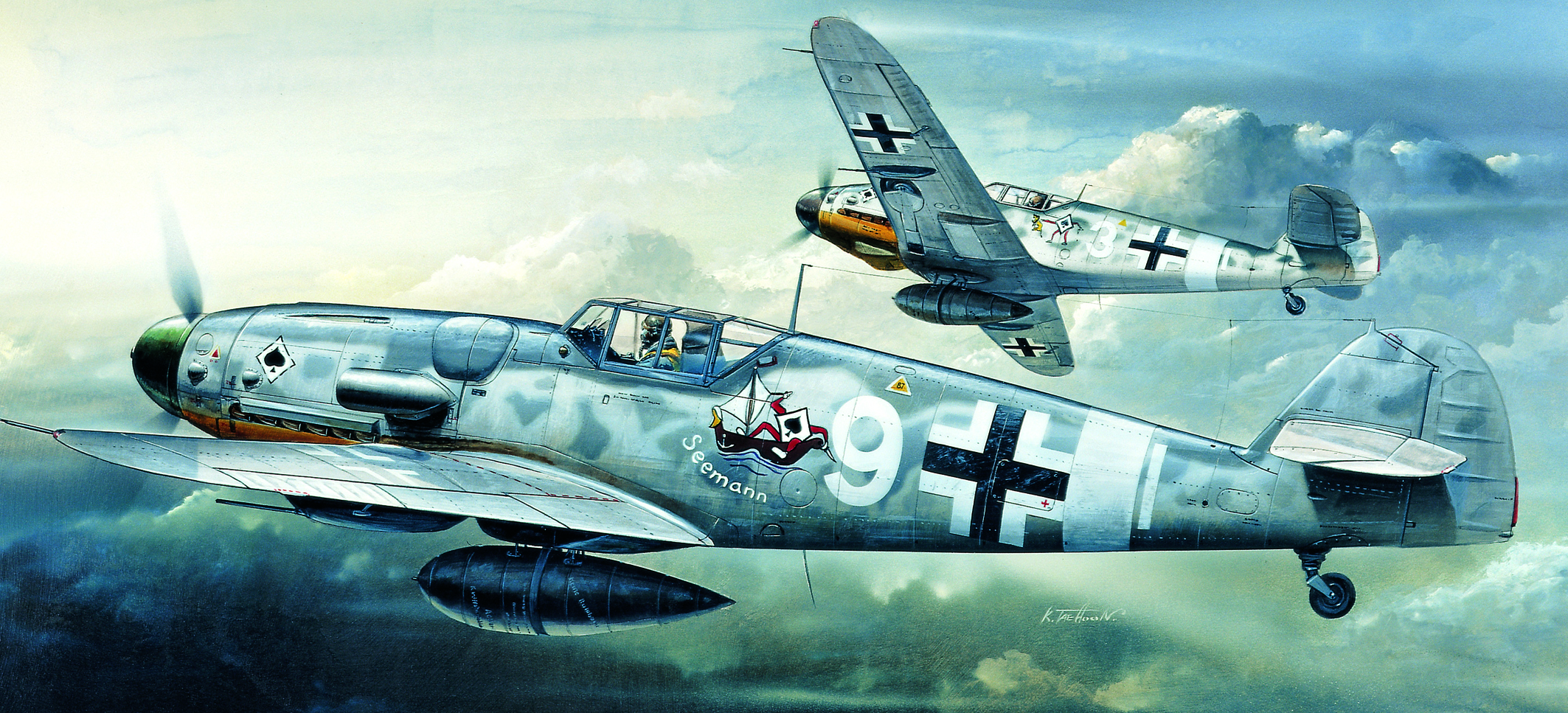 Model Kit letadlo 12467 - MESSERSCHMITT BF109G-6 (1:72)