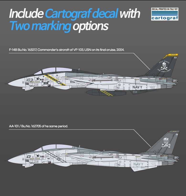 Model Kit letadlo 12578 - USN F-14B "VF-103 Jolly Rogers" (1:72)