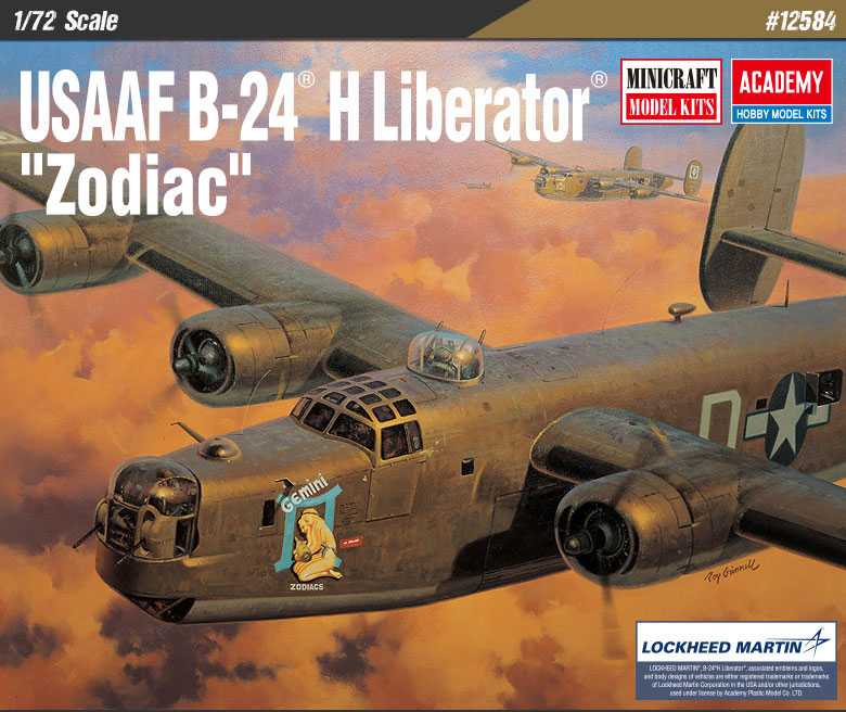Model Kit letadlo 12584 - USAAF B-24H Liberator "Zodiac" (1:72)