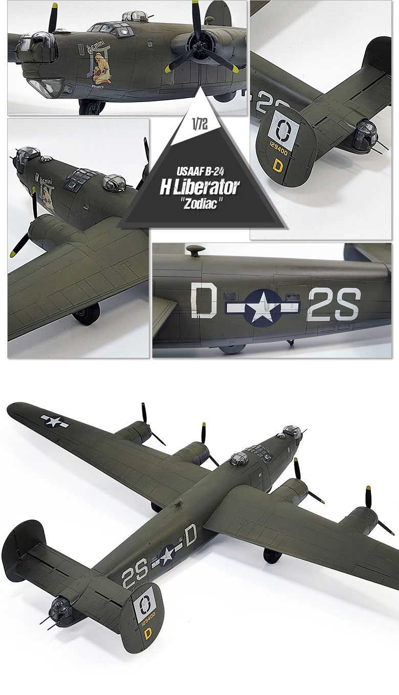 Model Kit letadlo 12584 - USAAF B-24H Liberator "Zodiac" (1:72)