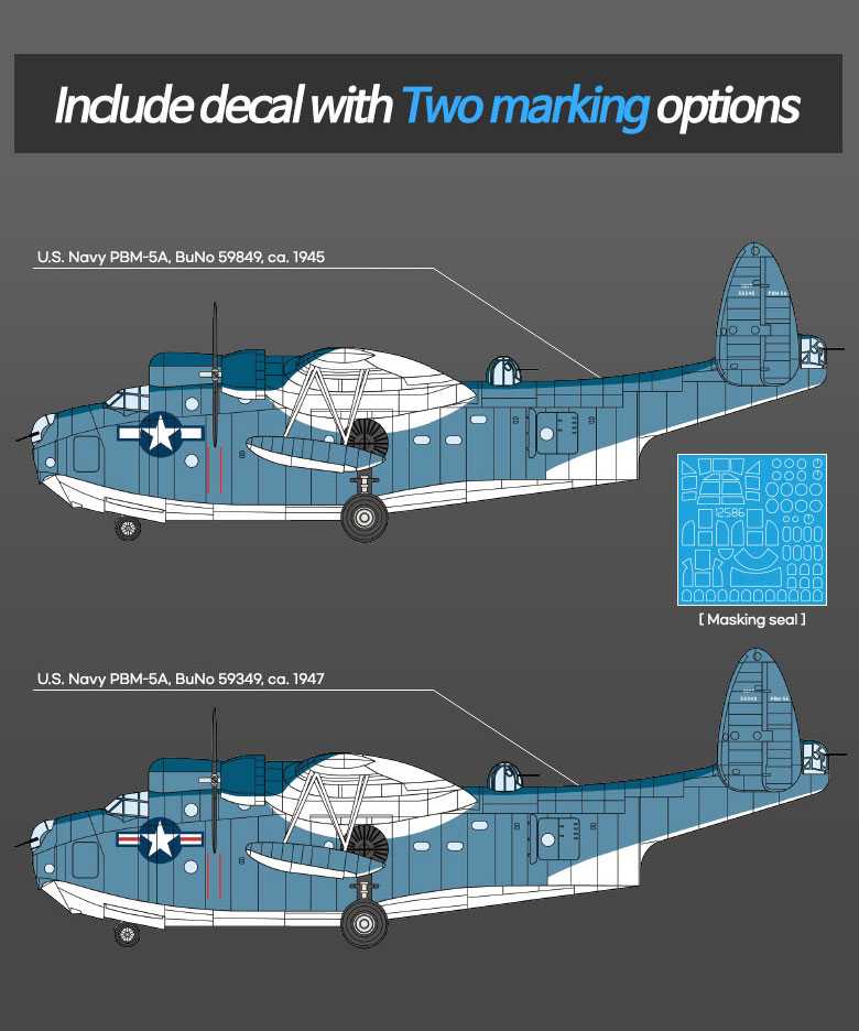 Model Kit letadlo 12586 - USN PBM-5A MARINER (1:72)
