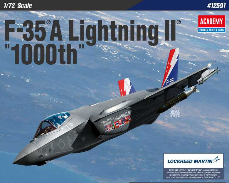 Model Kit letadlo 12591 - F-35A Lightning II "1000th" (1:72)