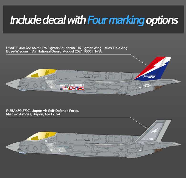 Model Kit letadlo 12591 - F-35A Lightning II "1000th" (1:72)