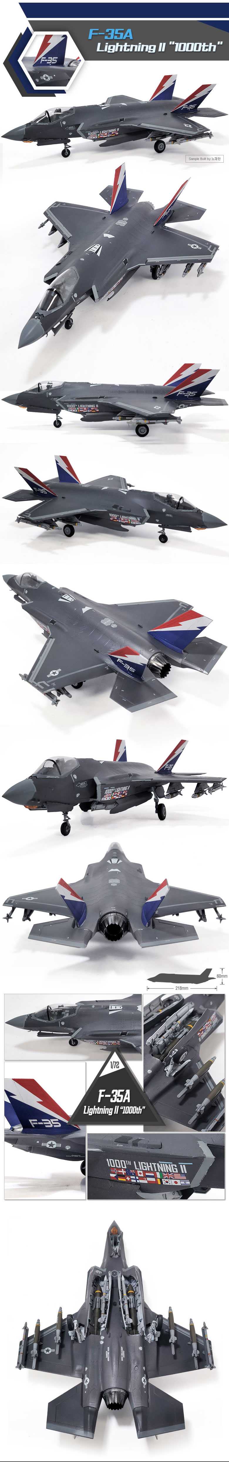 Model Kit letadlo 12591 - F-35A Lightning II "1000th" (1:72)